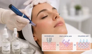 پژوهش تازه | جوانسازی و آبرسانی پوست - میکرونیدلینگ در کنار پلی‌لاکتیک و هیالورونیک؛ نتایج تازه چه می‌گویند؟